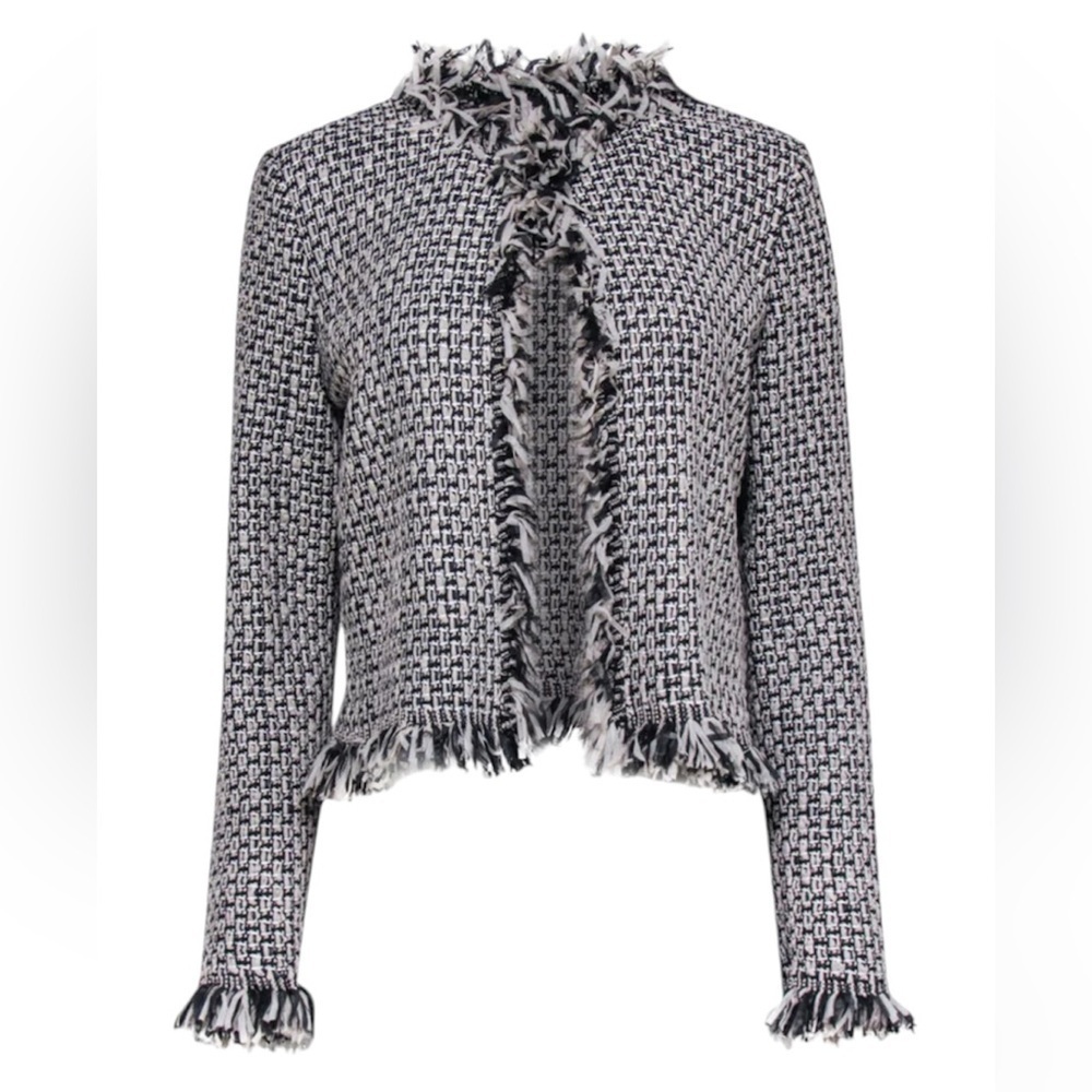 St. John- NWT Cashew and Caviar Multi Tweed Longsleeve Fringe Dinner Jacket
